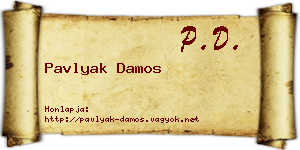 Pavlyak Damos névjegykártya